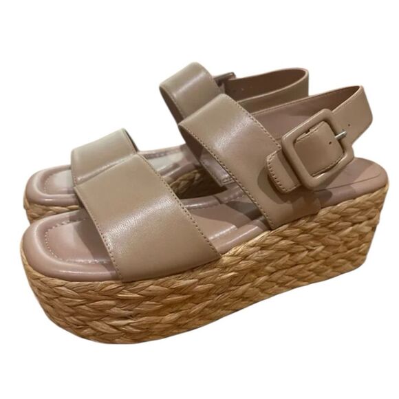 NWT MARC‎ FISHER LTD PATRYCE PLATFORM WEDGE SANDALS WOMENS SIZE 10 - Picture 2 of 7
